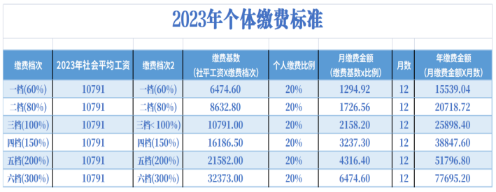 2023年拉萨社保缴费基数及比例（城镇职工+城乡居民+灵活就业）